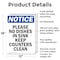 Signmission Please No Dishes In Sink Keep, 12 in W x Rectangle, Aluminum OS-2PACK-NS-A-1218-V-17531 - alternate 6